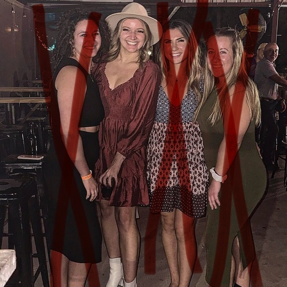 Entro Red Ruffled Dress - Picture 1 of 4